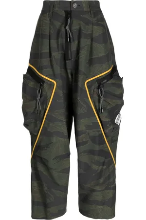 MOSTLY HEARD RARELY SEEN Graphic-print cropped trousers