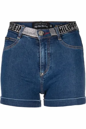 Philipp Plein Logo-embellished denim shorts