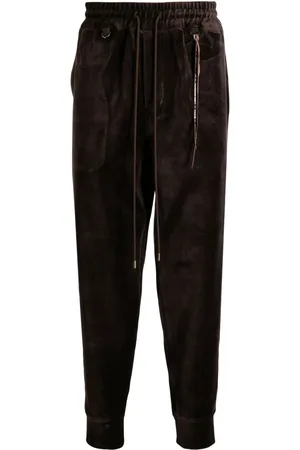 MASTERMIND Tapered velour track pants