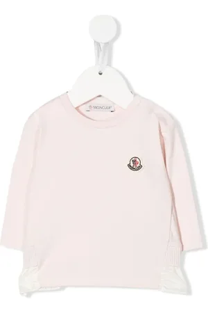 Moncler Ruffle-trim logo-patch shirt