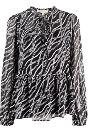 Michael Kors Chain link-print blouse