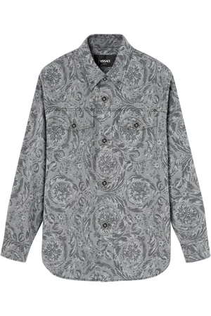 VERSACE Barocco jacquard gabardine overshirt
