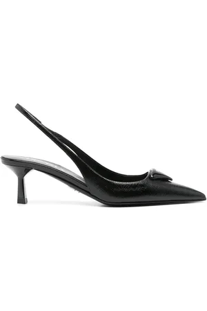Prada 55mm logo-plaque slingback pumps