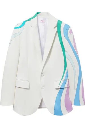 Puccini Marmo-Print cotton-blend blazer