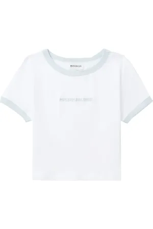 Musium Div. Logo-embroidered cropped T-shirt
