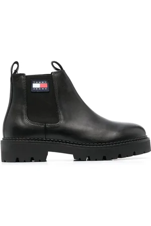 Tommy Hilfiger 40mm logo-patch leather boots