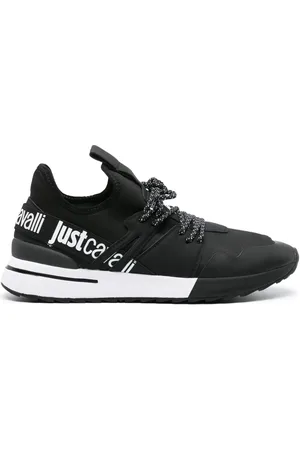 Roberto Cavalli Logo-print panelled sneakers