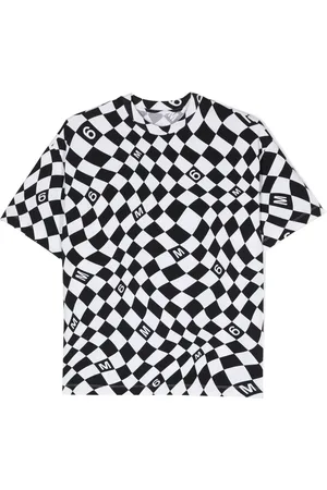 Maison Margiela Warp check pattern cotton T-shirt