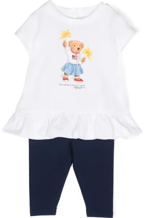 Ralph Lauren Polo Bear-print cotton leggings set