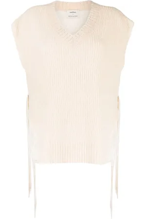 Onefifteen V-neck sheer-detail knit top