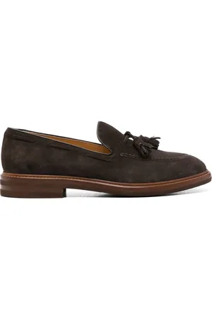 Brunello Cucinelli Tassel-detail suede loafers