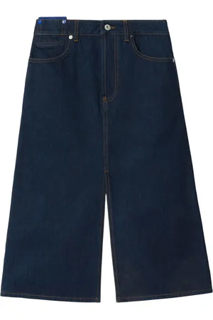 Burberry Japanese denim midi skirt