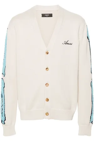 AMIRI Bones ribbed-knit cardigan