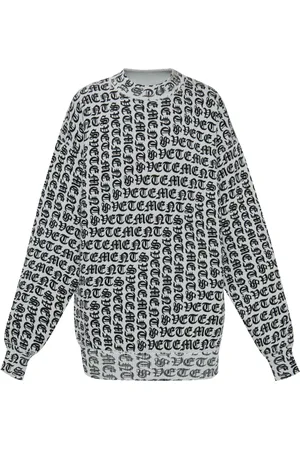 Vetements Logo-intarsia sweater