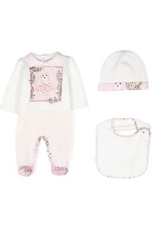 Roberto Cavalli Animal-print cotton babygrow set