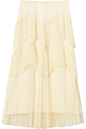 Twin-Set Pleated tulle maxi skirt