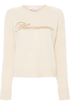 BLUMARINE Logo-intarsia jumper