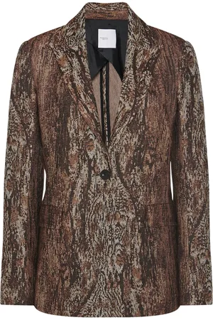ROSETTA GETTY Printed peak lapel jacket
