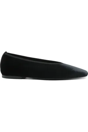 Totême Minimalist velvet ballerina shoes