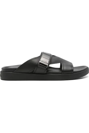 Calvin Klein Iconic logo-buckle slides