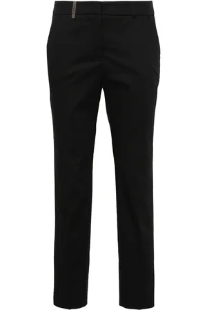PESERICO SIGN Cropped slim-fit trousers