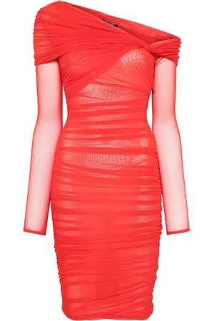 MUGLER Off-shoulder mini dress