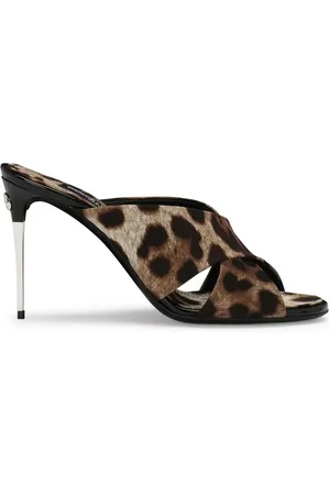 Dolce & Gabbana 85mm Keira leopard-print sandals