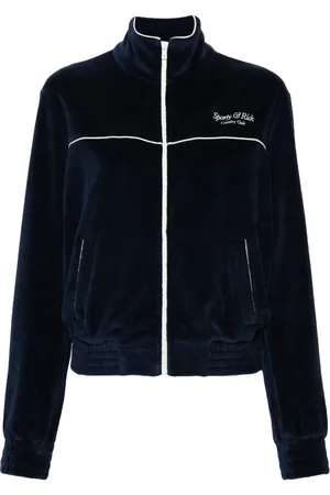 Sporty & Rich Velour zip-up jacket