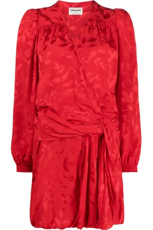 Zadig & Voltaire Floral-jacquard wrap minidress