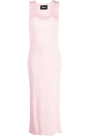 BARROW Distressed knitted maxi dress