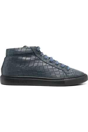 HIDE&JACK Croco-embossed high-top sneakers
