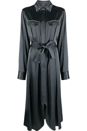 Fabiana Filippi Satin long-sleeve shirtdress
