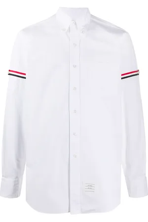 Thom Browne RWB stripe buttoned shirt