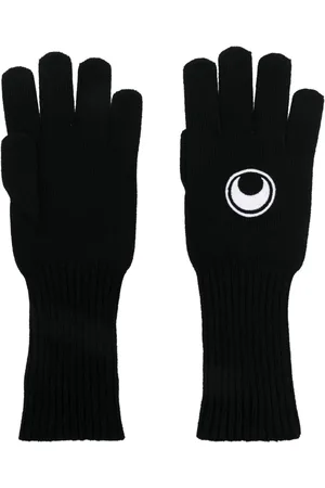 Marine Serre Moon-logo knit gloves