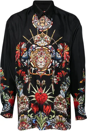 Camilla Floral-print silk shirt