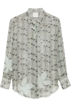 FORTE FORTE Snake-print shirt