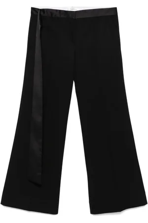 Victoria Beckham Satin-waistband tailored trousers