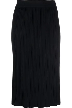 Thom Browne Pliss?? virgin-wool midi skirt