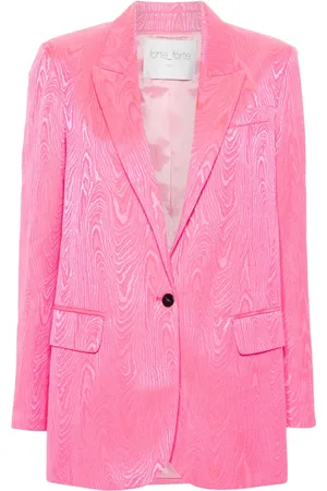 FORTE FORTE Singles-breasted marbled-jacquard blazer