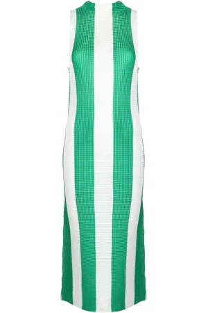 SUNNEI Horizontal-pattern print midi dress