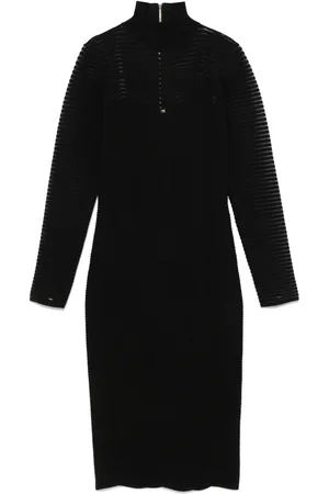 Elisabetta Franchi Herringbone-pattern midi dress