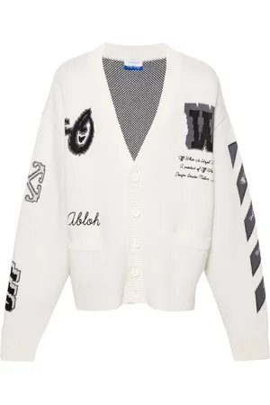 OFF-WHITE Varsity ribbed V-neck cardigan