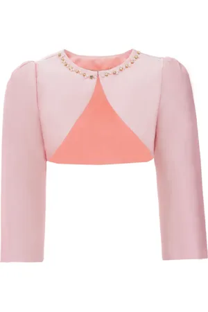Tulleen Cropped satin jacket