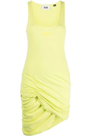 GCDS Gathered-detail sleeveless cotton dress