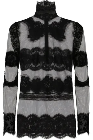 Dolce & Gabbana Lace-panelled high-neck top