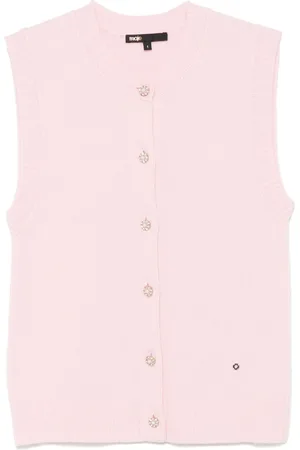 Maje Sleeveless wool-cashmere cardigan