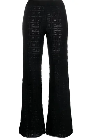Givenchy Logo intarsia-knit flared trousers