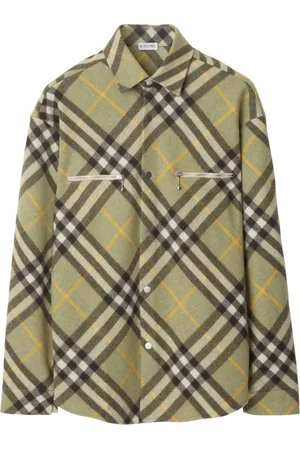 Burberry Checked wool-blend shirt jacket