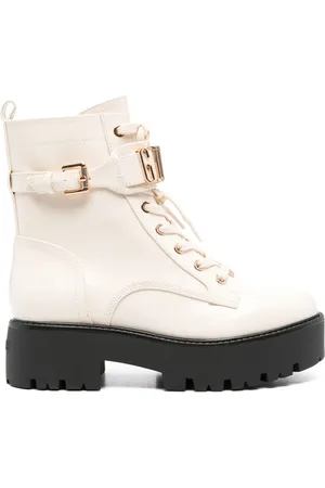 Guess Logo-lettering lace-up boots