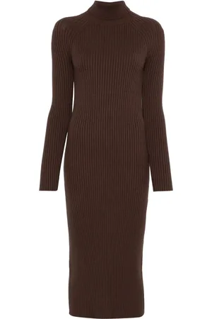 Twin-Set Ribbed midi dress